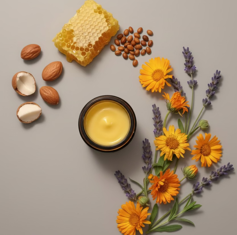 Herbal Salve Golden Calm front jar view