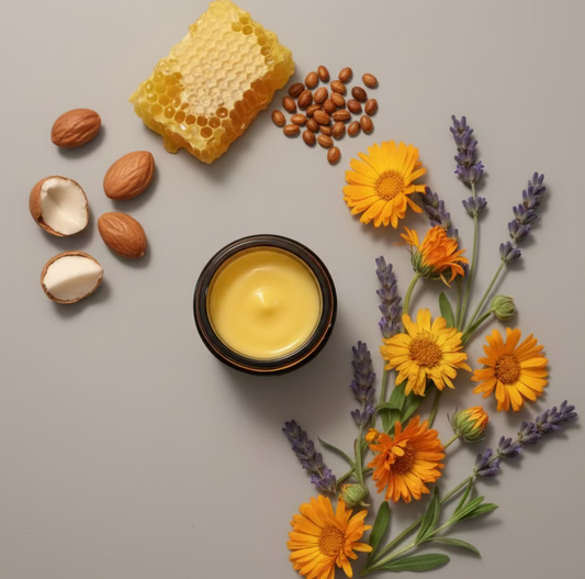 Herbal Salve Golden Calm front jar view