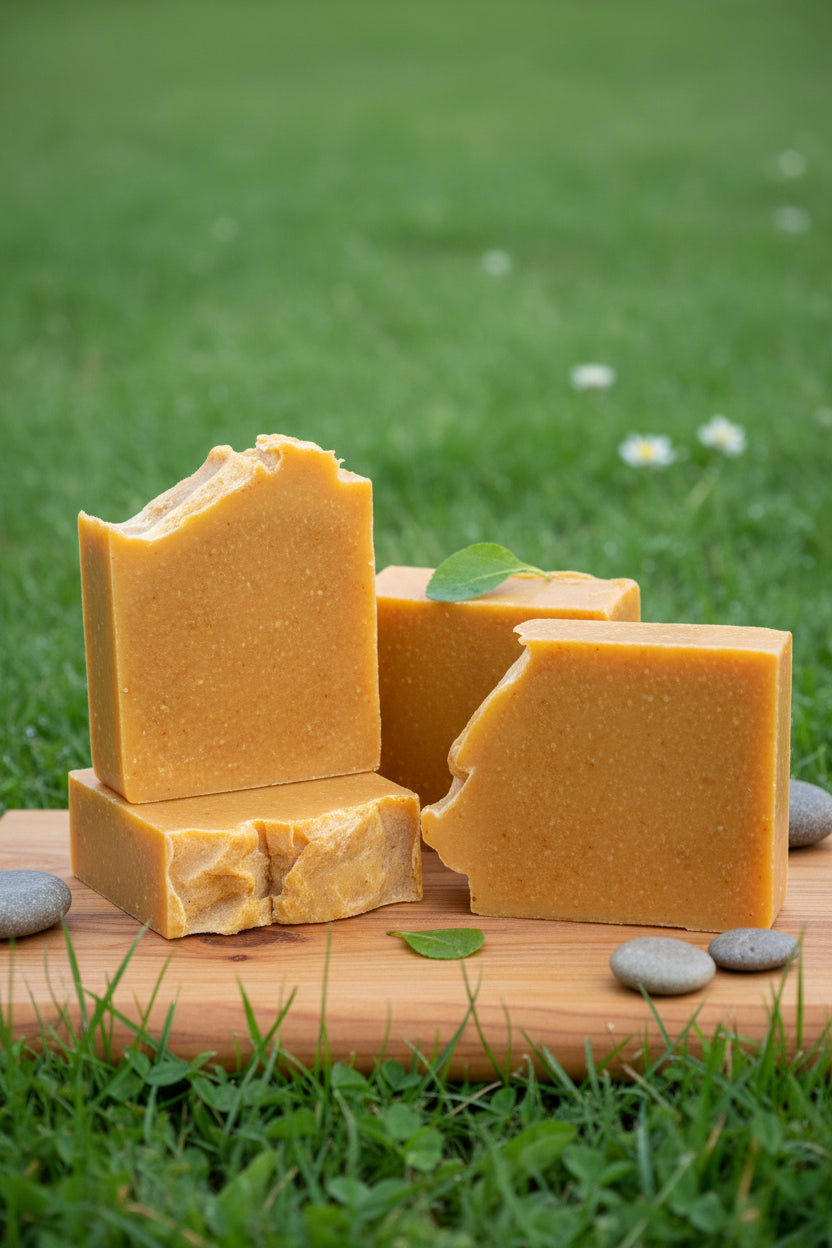 Turmeric Goat Milk Tallow Bar Soap with Colloidal Oats - Jask Beauty Essentials