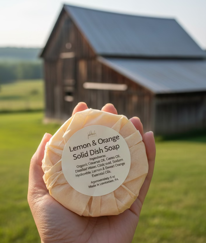 Natural Dish Bar Soap Refill lemon cleaning bar