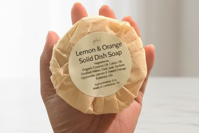 Natural Dish Bar Soap Refill lemon cleaning bar