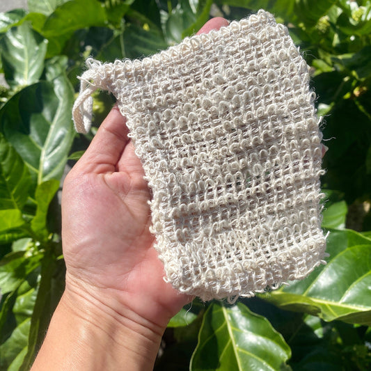 Soap Saver Bag, Natural Sisal Hanging Wash Cloth Bag
